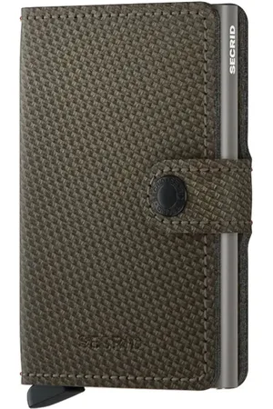Secrid Mini Leather Wallet - Carbon