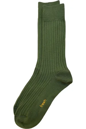 Fresh ! Cotton Mid-calf Lenght Socks In Military - One Size