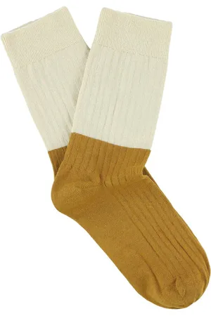 ESCUYER Mustard Block Socks - 36-41