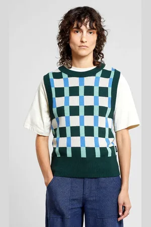 Dedicated Vest Vika Retro Check Dark - Xs