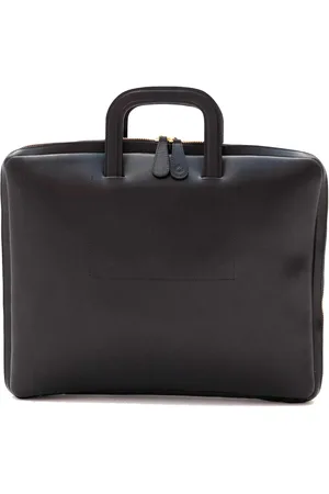 LA PORTEGNA 15" Black Belgrano Office Bag Laptop Bag - Leather , Black
