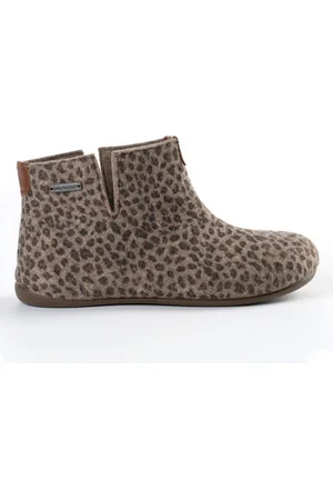 Shepherd of Sweden Leopard Print Ester Felt Bootie - Eu37 (Uk4)