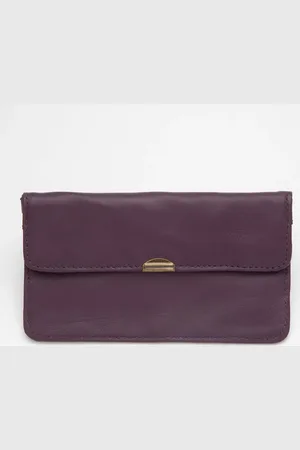Dlirio Cartera De Piel Berenjena