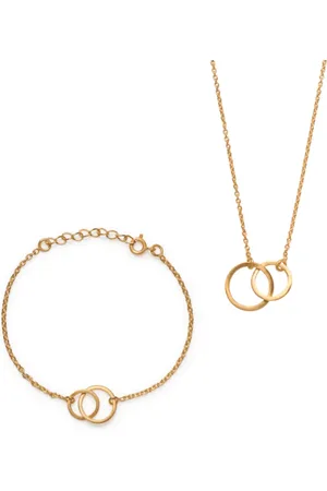 Just Kavita Bracelet Necklace Set Matte