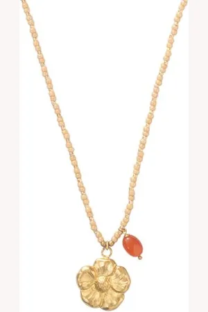 A Beautiful Story Necklace Fantasy - Carnelian - - 60 Cm