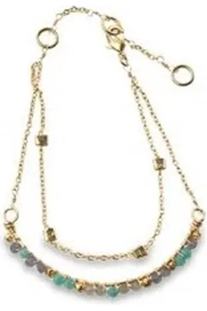 Nkuku Aja Lolite, Labradorite And Chalcedony Bracelet