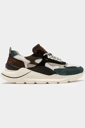 D.A.T.E. White And Blue Fuga Mesh Sneakers - 4.5