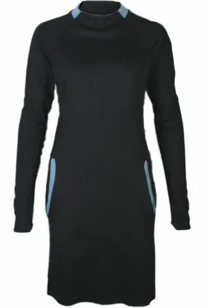 Format Yell Dress - Black, Bluegreen / S