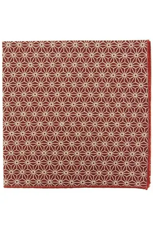 LE COLONEL Japanese Asanoha Pocket Square