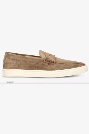 Brunello Cucinelli Hybrid Penny-detail Suede Loafers - 39