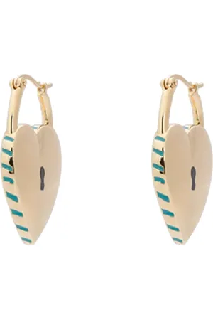 ANNA + NINA Padlock Of Love Hoop Earrings