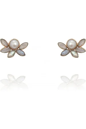 Atelier Mon Moonstone And Melinda Mist Small Studs - Onesize