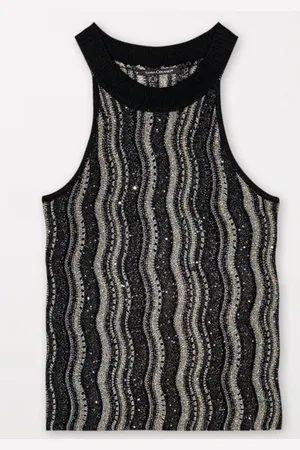 Luisa Cerano Knitted Top With Sparkle And Stripes 108550 5339 Col 001 - 34
