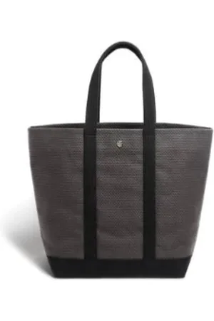 Cabas Medium No 3 Tote Bag - Grey, Teal, Black, White, Natural - Navy/black