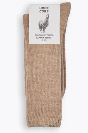 Homecore Chaussettes Alpaca Blend Socks - Earth Wheat - Blanc / 39 - 42
