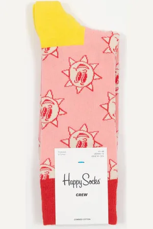 Happy Socks Sunny Day Crew Socks In - 41-46