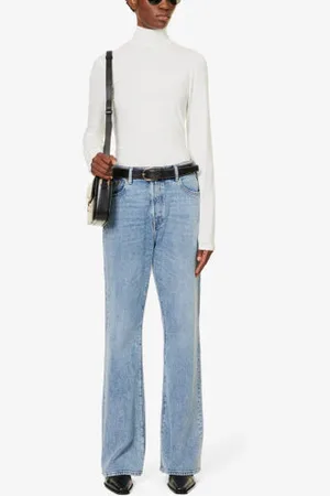 RAG&BONE Luca Turtleneck Long-sleeve Top - L / White / Female