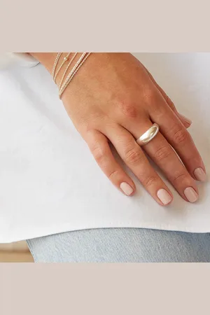 Chalk Studio Domed Plain Heavy Ring - L/xl
