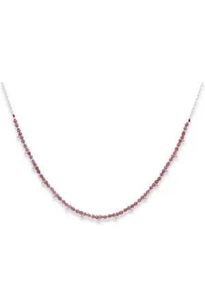 Boho Betty Salus Tourmaline Gemstone Silver Necklace