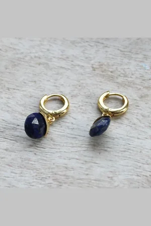 Annie Mundy Ne91 Gold And Lapis Charm Earrings