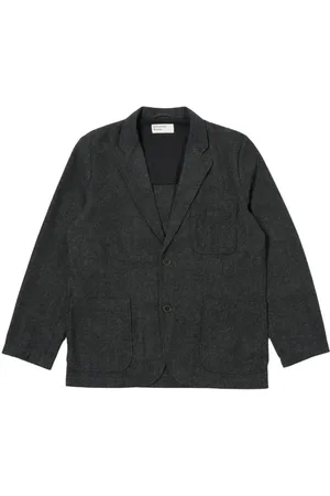 Universal Works Two Button Jacket In Grey Anders Wool Upcycled - L