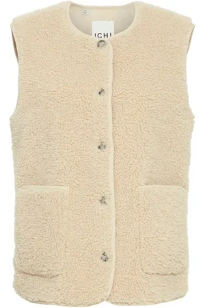 Ichi Fanza Waistcoat In Almond Milk - L