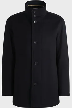 HUGO BOSS H-coxtan-234 Relaxed-fit Coat In Virgin Wool And Cashmere In Dark 50525750 404 - 46 (U.K 36)