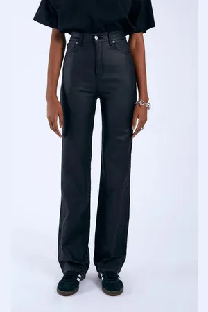 Dr Denim Moxy Coated Straight Leg Jean - Metal - Xs/32