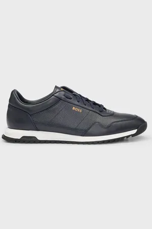 HUGO BOSS Zayn Dark Tumbled-leather Lace-up Trainers 50529541 401 - 7