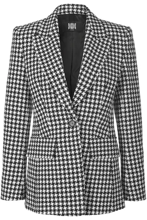 Riani White Checked Blazer - 12/38
