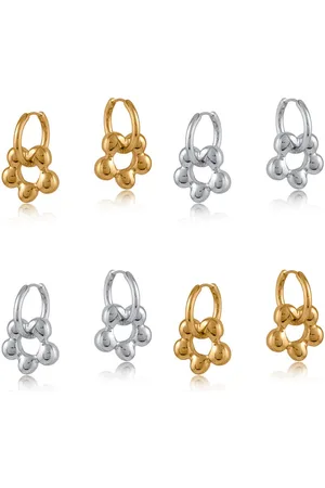 Big Metal London Daisy Dangle Earrings - Rita - Gold