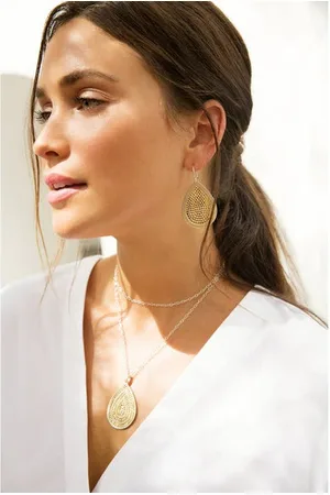 Anna Beck Classic Large Teardrop Necklace - & Silver