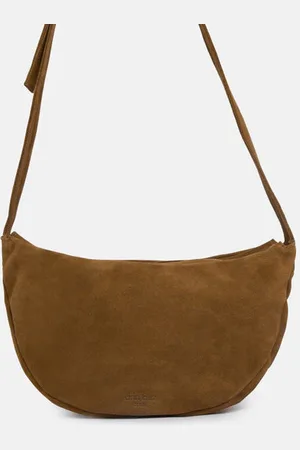 Ann Kurz Corda Soft Half Moon Suede Bag