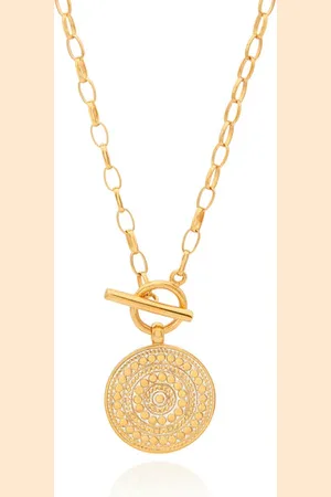 Anna Beck Contrast Dotted Circle Toggle Necklace