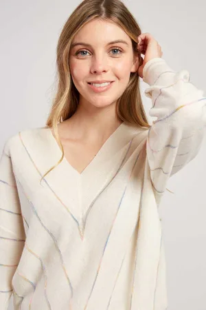 Derhy Cameron Colourful Stitch Sweater - M