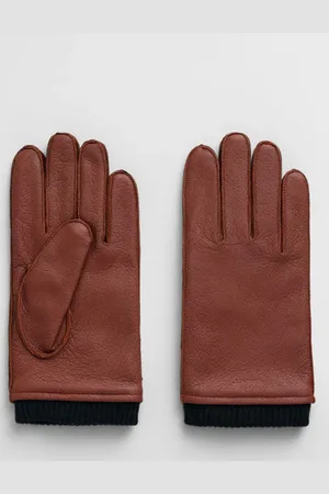 GANT - Cashmere Lined Leather Gloves In Cognac 9930051 278 - M