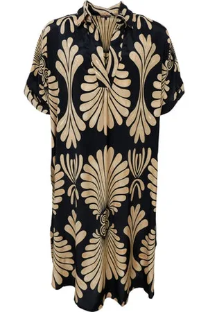 Black Colour Luna Kaftan Tunic Dress