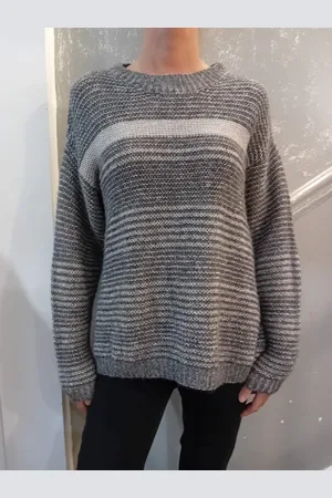 TRANSIT Boatneck Knit In Wool And Alpaca - 1 / 12 Grey / 1013.Cfdtry17521.12