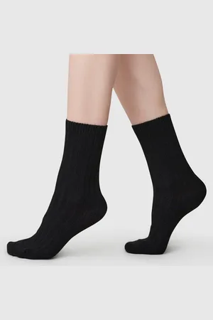Swedish Stockings Bodil Woll-socken - Schwarz / 36-38