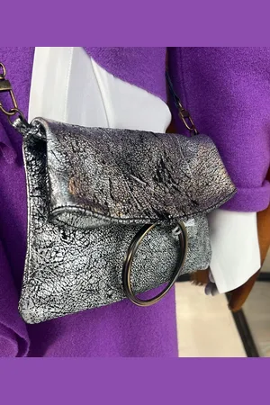 YOOX Collection Privée Shoulder Bag - Silver / G2745/innex