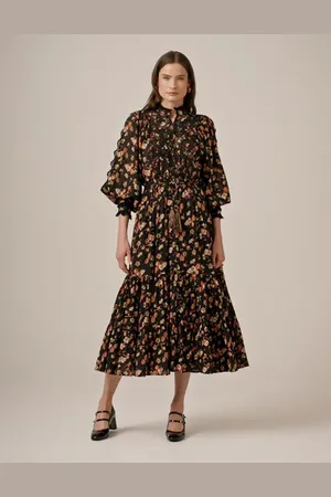 by Ti Mo Cotton Slub Dress - Midnight Daisy - Xs