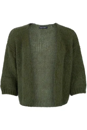 Black Colour Casey Knitted Cardigan - Army