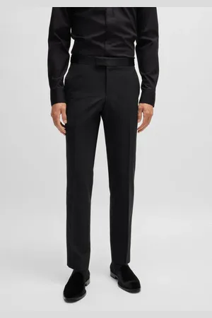 HUGO BOSS H-genius Slim-fit Tuxedo Trousers In Stretch Wool 50527962 001 - 52 (36w)