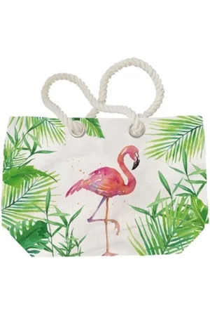Paper Product Design Ppd Tropical Flamingo Beach Bag - Pink, White