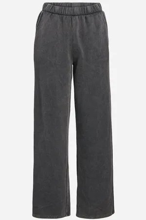 Object Sally Wide Leg Sweat Pants - Acid Wash - Xs