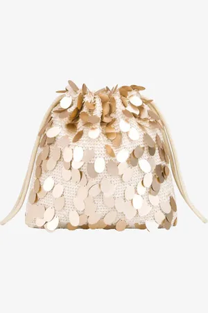 Hvisk Pouch Sequins Handle Bag - Pearl