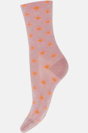 mp Denmark Hella Glitter Socks - Silver - 40-42