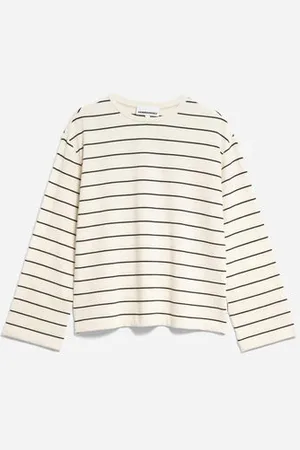 Armedangels Marynaa Oatmilk- Fine Stripe Long Sleeve - Xs