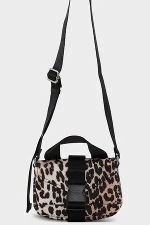 Ganni Leopard Tech Mini Satchel Bag