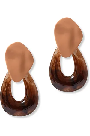 A Weathered Penny Brown Sahara Studs - Gold, Silver